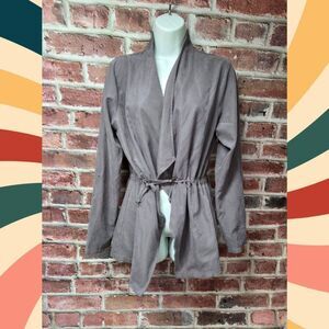 Maurices Gray Drape-Style Open Front Jacket‎ – Women’s Medium
